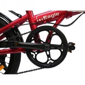 Origami Eagle 8-speed folding bicycle in Red