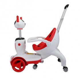Private Jungle Ride On Cars, Kids Stroller Tricycle with Adjustable Push Handle