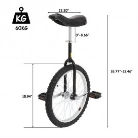 Ubesgoo UBesGoo 16" Skid Proof Wheel Unicycle, Mountain Tire Cycling Self Balance Exercise