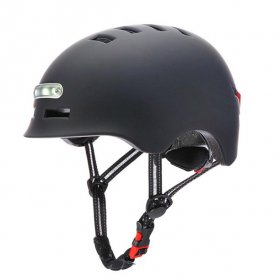 Andoer Riding Helmet With Light Scooter Safety Helmet Electric Bicycle Safety Helmet With Flashing Light Safety Cap Protective Helmet With Light