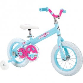 Huffy Huffy Grow 2 Go Kids Bike, Balance to Pedal, Blue and Pink 22311