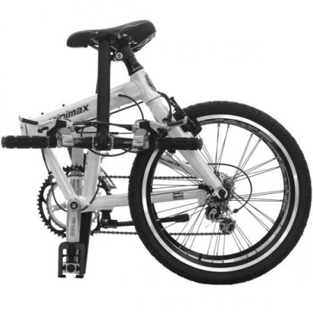 Hasa Folding Foldable Bike Compatible With Shimano 18 Speed 20 Inch White