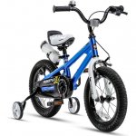 RoyalBaby Freestyle 12" Blue Kids Bike Boys and Girls Bike with Training wheels and Water Bottle