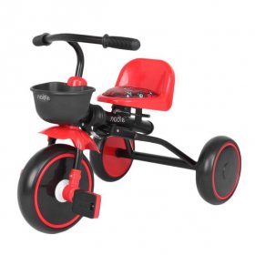 Carbon steel frame child folding adjustable tricycle Red