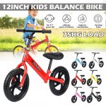 S-morebuy Kids Balance Bike, Lightweight Sport Training Bicycle Learn To Ride No Pedal Push Balance Walker W/ Height Adjustable Seat for Toddler & Children Ages 2 to 7 Years Old