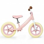 Apontus 12" Kids Balance No-Pedal Ride Pre Learn Bike with Adjustable Seat-Pink
