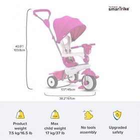 smarTrike Breeze Plus Toddler Tricycle Stroller Push Bike