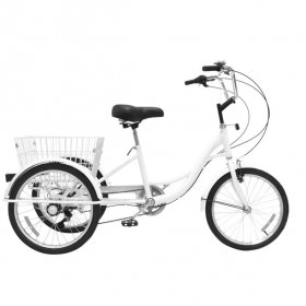 Keepfit Adult Tricycle 1/7 Speed 3-Wheel For Shopping W/ Installation Tools