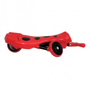 Scuttlebug Kid's Indoor and Outdoor Foldable 3-Wheel Trike Ride-On, Cherry Red Beetle Bicycle Scooter