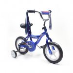 ChromeWheels BMX 12" Kid's Bike for 2-4 Years Old, Bicycle for Girls with Front Basket, EVA Tires with Training Wheels & Coaster Brake Blue