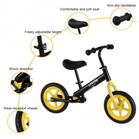 DODENSHA Toddler Kids Balance Bike with Adjustable Seat, Unisex Yellow