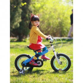 RoyalBaby Buttons, Matte Blue 14 inch Kid's Bicycle