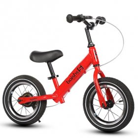 KUDOSALE 12'' Carbon Steel 2-6 Age Kids Toddlers Balance Bike Ultra Lightweight Sport Training No-Pedal Learn To Ride Pre Bicycle Adjustable Seat With Brake e Pneumatic Tyre Adjustable Seat