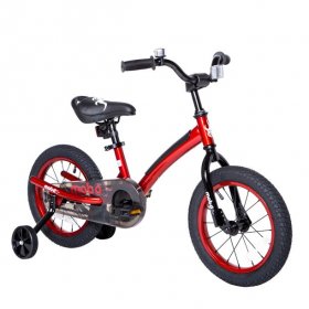 Mobo First 14 Inch Bike For Kids With Training Wheels, Boys And Girls Bike, Red