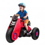 enyopro Children Electric Motorcycle, 3 Wheels Double Drive Toy, 6V Battery Powered Ride On Toy, Electric Mini Bike with Music Play Function and Pedal Switch for Kids Toddlers, Birthday Christmas Gift