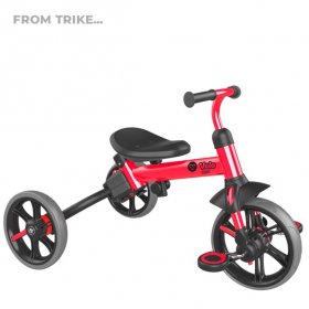 Yvolution Yvolution Y Velo Flippa Red 4-in-1 Toddler Trike to Balance Bike, Ages 2-5 Years