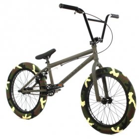 Elite 20" BMX Destro Bicycle Freestyle Bike 3 Piece Crank Army Green NEW 2021