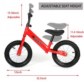 S-morebuy Kid Sport Balance Bike with Rubber Tires, Pro Lightweight No-Pedal Toddlers Bike Walking Bicycle Ultra-Cool Push Bikes, Toddler Push Bike with Puncture-Proof Tire for Child, with Tires for Kids Ages 2
