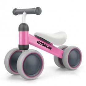 GOBELIA Baby Balance Bike for 10-24 Months Boys and Girls with Safety Steering Limiter, Toy for 1 year old girl, Rose