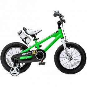 Royalbaby Freestyle Green 16 inch Kids BIke Boys And Girls Kids Bicycle With Training wheels and Kickstand