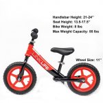 Superjoe 12" Kids Balance Bike No Pedal Toddler Bicycle with Adjustable Seat Learn To Ride Bike, Red