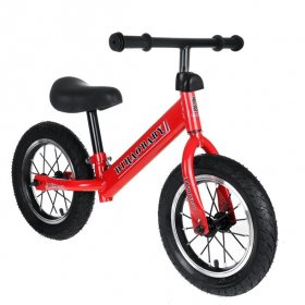 KWANSHOP Upgrade Kids Balance Bike with Rubber Inflatable Tire, Anti-skid Shockproof, Adjustable Seat & 360