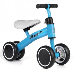 Kids Lightweight Balance Walking Training Tricycle for Toddlers w/ Cushioned Seat, Hand Grips -Blue