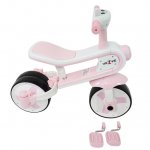 veZve veZve 2-in-1 Tricycle & Balance Bike with Lights & Music Buttons for Toddlers Kids 2 to 6 Years Old, Pink