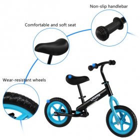 Lifcasual Kids Balance Bike Height Adjustable Blue