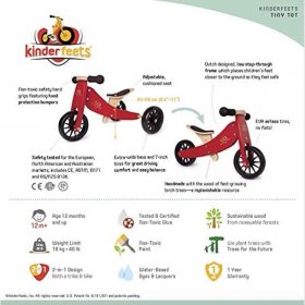 Kinderfeets Kinderfeets Tiny Tot Toddler 2-in-1 Balance Bike and Tricycle, Burn Coral