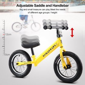 Stoneway Sport Balance Bike Toddlers Kids Blance Bike with Air Pump Adjustable Seat & Handlebar, Lightweight & Safe for 2-6 Year Olds