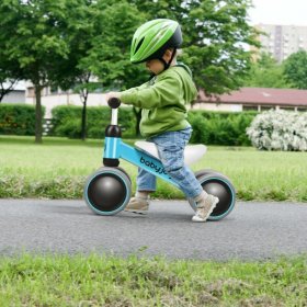 Costway Babyjoy 4 Wheels Baby Balance Bike Children Walker No-Pedal Toddler Toys Rides Blue