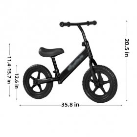 SINGES Sport Balance Bike for Kids and Toddlers Adjustable Training Bicyclen Light Weight 2 to 6 years Olds 12" Wheels
