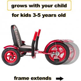 Mobo Cruiser Sport Safe Tricycle. Toddler Ride On Trike. Pedal Go-Kart 3 Wheel Car Red (Tri-106R)