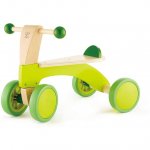 Hape Store Hape Scoot Around Ride On Wood Bike | Award Winning Four Wheeled Wooden Push Balance Bike Toy for Toddlers with Rubberized Wheels, Bright Green
