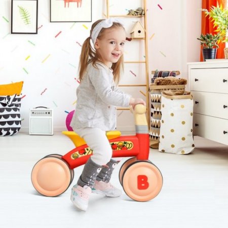 Giantex 4 Wheels Kids Balance Bike Baby Toddler Bike Mini Walker Toy for Boys & Girls