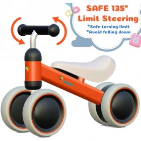 Avenor Baby Balance Bike - Baby Bicycle for 6-24 Months, Sturdy Balance Bike for 1 Year Old, Perfect as First Bike or Birthday Gift, Safe Riding Toys for 1 Year Old Boy Girl Ideal Baby Bike (Orange)