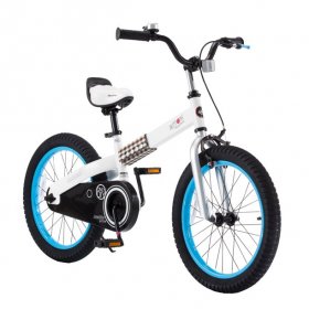 RoyalBaby Buttons 18 inch Kid's Bicycle, White with Blue Rims