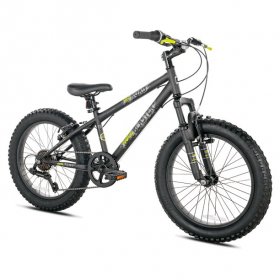 BCA 20" Genesis Rock Blaster Fat Tire Mountain Boy's Bike, Black