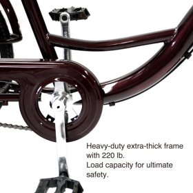 20" 3-Wheel Bike Adult Tricycle Comfort Cruiser w/ Basket dust bag & lock RED