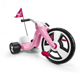 (2 pack) Radio Flyer, Big Flyer Sport, Chopper Tricycle, 16" Front Wheel, Pink