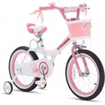 RoyalBaby Jenny Pink 14 inch Kid's Bicycle With Training Wheels and Basket