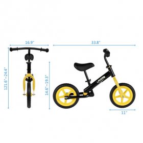 Ubesgoo UBesGoo Balance Bike Toddler Training Bicycle No Pedal for 2-7 Years,Yellow