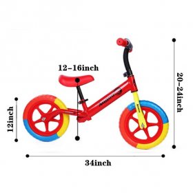 Novashion Sport Balance Bike for Kids and Toddlers Children,Adjustable Seat,No Pedal Toddler Push Walker Bike Kids Balance Bike,Sport Training Bicycle for Children Ages 2-6,Blue,Black,Yellow,Red