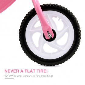 Preenex Pink Kids Balance Bike & Toddler Scooter Bicycle with EVA Foam Tires, Lightweight Frame Toddler Bike for Boys and Girls 2 3 4 5 Years Old, No Pedal Ride On Toy for Children