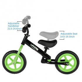 Fooing Toddler Balance Bike for 2 3 4 5 Year Old Riding Toys Outdoor No Pedal Kids Bike Lightweight Training Bike with Adjustable Seat Birthday Gift for Boys Girls, Green
