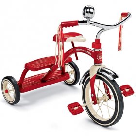Radio Flyer Classic Red Dual Deck Tricycle, CLASSIC TRICYCLE: This classic tricycle has a 12