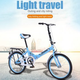 WMHOK-blue Folding 20in Adult Students Ultra-Light Portable Women's City Mountain Cycling