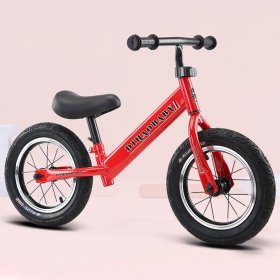 KWANSHOP Upgrade Kids Balance Bike with Rubber Inflatable Tire, Anti-skid Shockproof, Adjustable Seat & 360