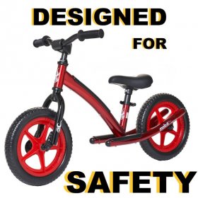 Mobo Mobo Explorer Red Balance Bike for Kids, 2-6 Years Old, Bicycle for Boys and Girls, No Pedal Ride On Toy for Toddlers